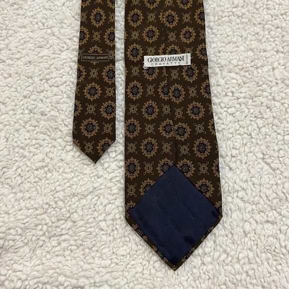 Giorgio Armani Cravatte Tie 100% Silk Vintage - Picture 5 of 7